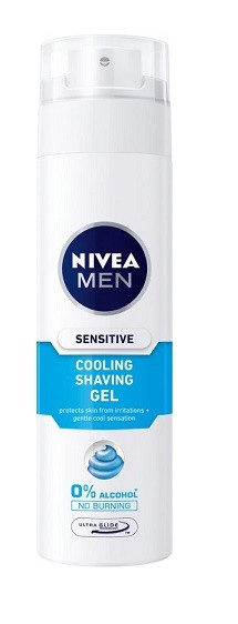 Nivea Sensitive Cool 200ml gel na holen - Kosmetika Pro muže Péče o obličej Gely a pěny na holení